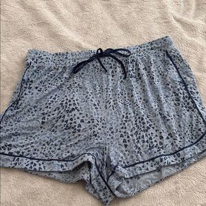 GapBody TrueSleep Blue Leopard Print Pajama Shorts Medium